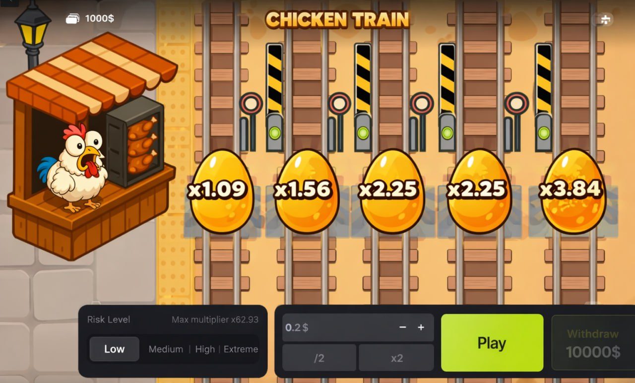 chicken train gameplay